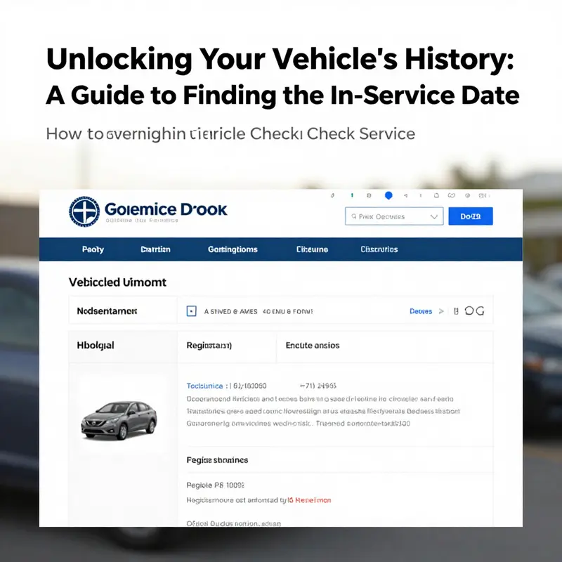 Detailed look at a vehicle registration certificate highlighting the in-service date.