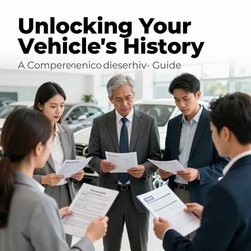 Various individuals engaging in a discussion about vehicle service history.