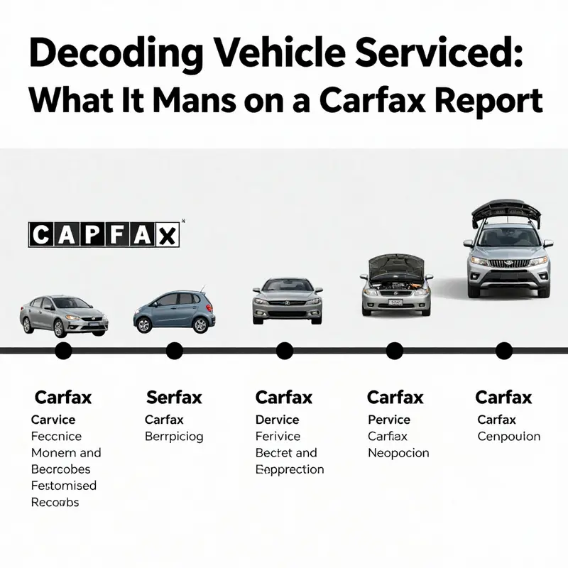 Close-up of a Carfax report detailing the ‘Vehicle Serviced’ section.