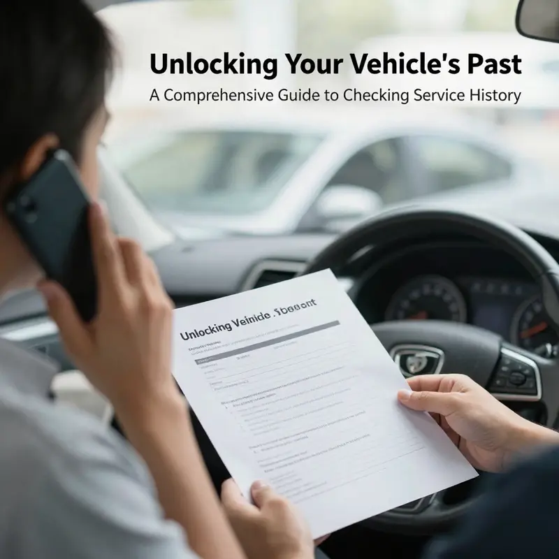 Using a smartphone to access a vehicle’s service history through a third-party app.
