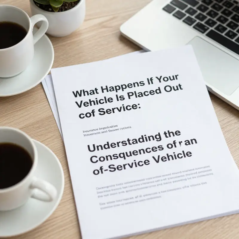 Vehicles marked as out of service in a parking lot, illustrating the driving prohibitions that come with such a designation.