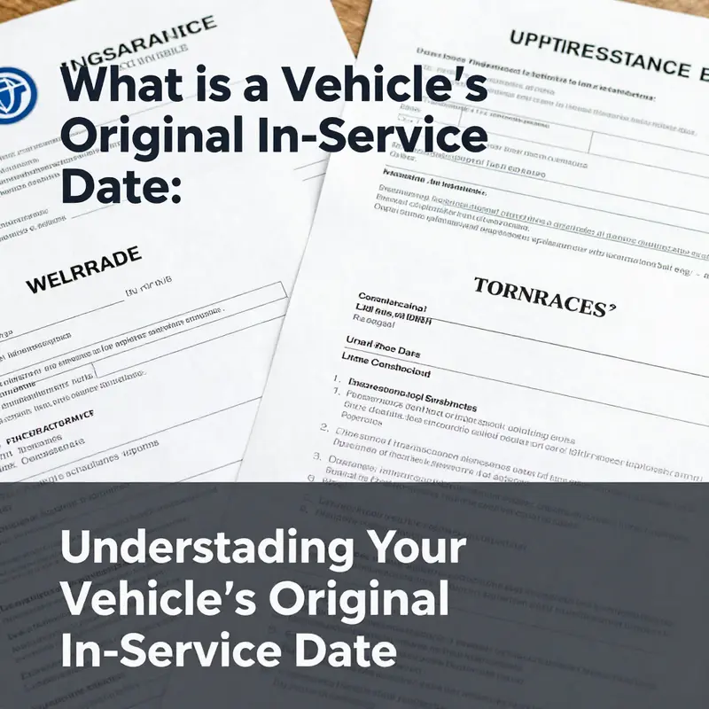 A visual timeline depicting the various key dates in a vehicle’s lifecycle.