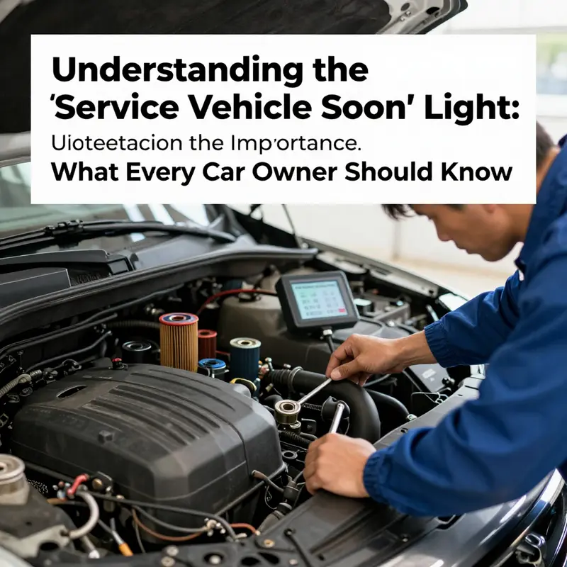 The illuminated ‘Service Vehicle Soon’ light on a car dashboard, indicating potential sensor malfunctions.