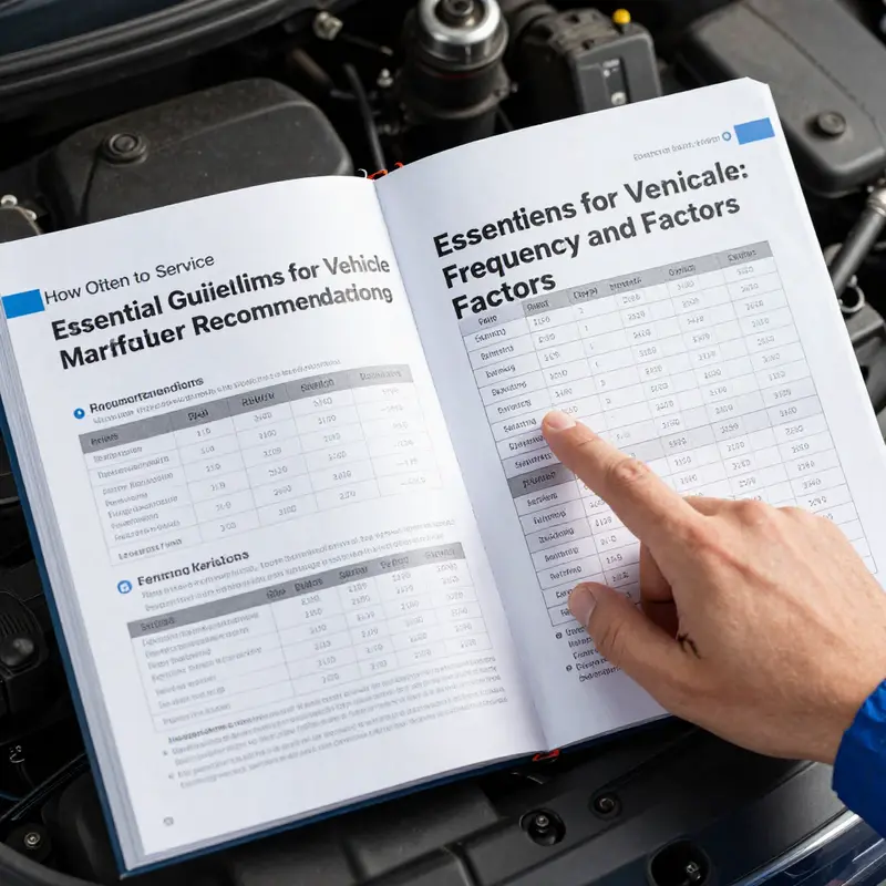 An overview of recommended service intervals from a vehicle owner’s manual.