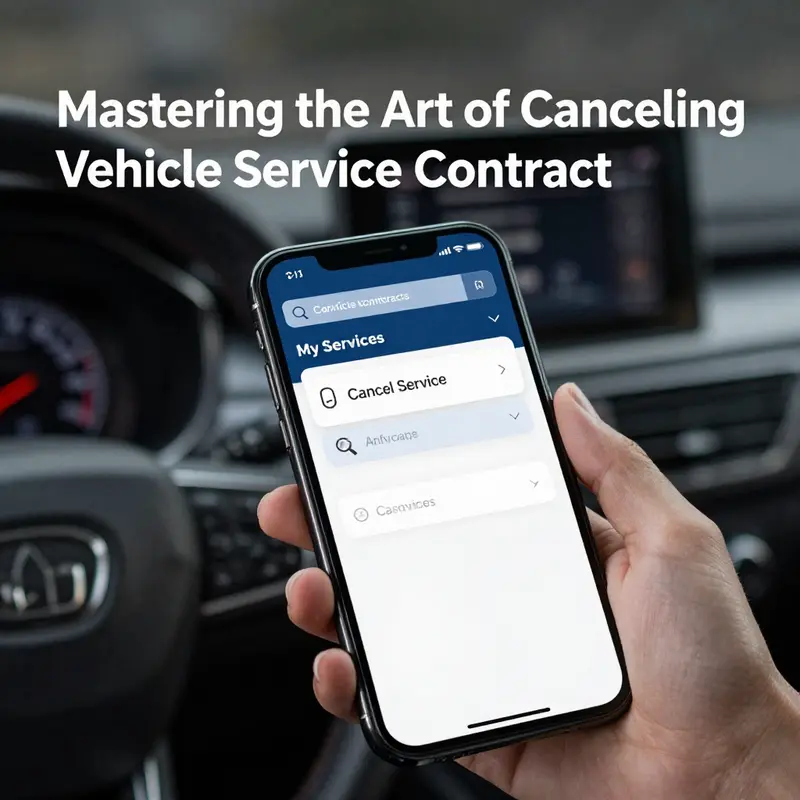 Navigating a manufacturer’s app to cancel a vehicle service contract.