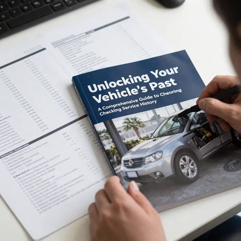 Using a smartphone to access a vehicle’s service history through a third-party app.