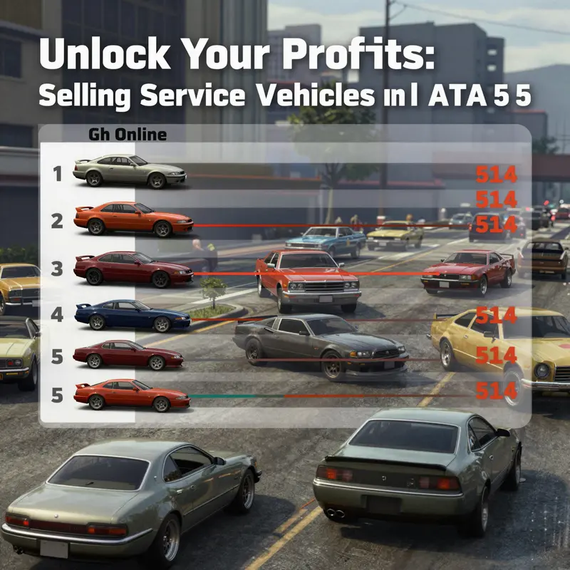 Step-by-step guide on selling service vehicles in GTA 5.