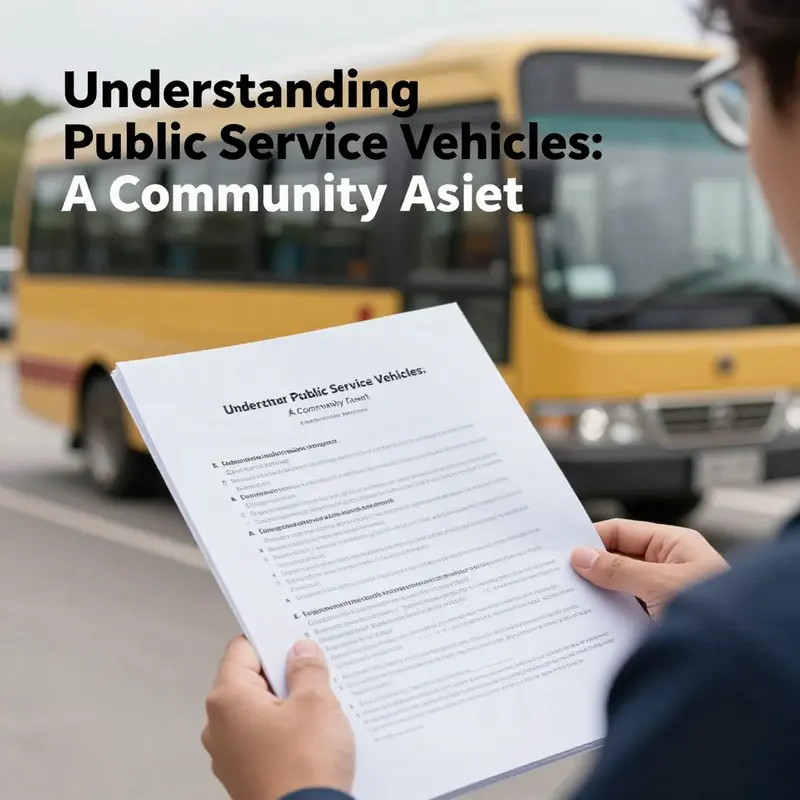 A variety of public service vehicles highlighting their essential roles in community services.