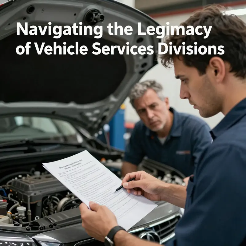 A technician assesses a vehicle in a legitimate vehicle services division, showcasing professionalism and care.