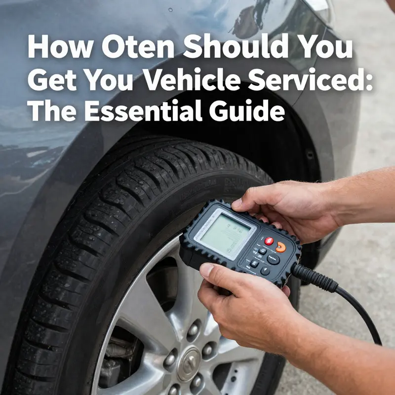 A mechanic conducting routine vehicle maintenance.