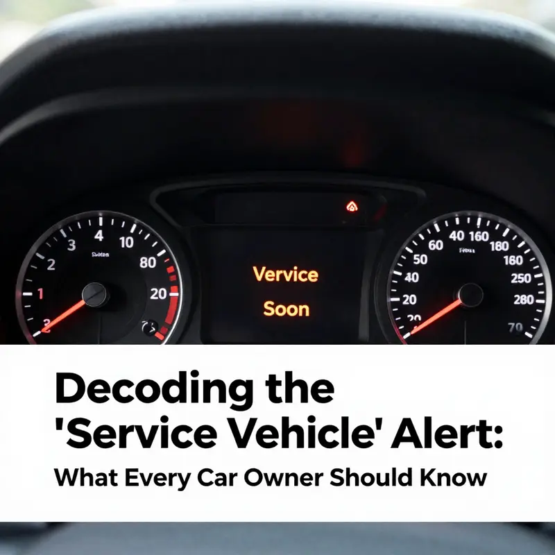 Dashboard warning light indicating ‘Service Vehicle Soon’ alert.