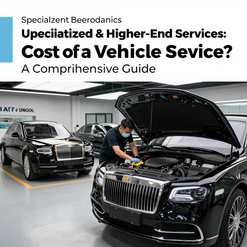 Mechanic performing routine maintenance on a car, highlighting basic service costs.