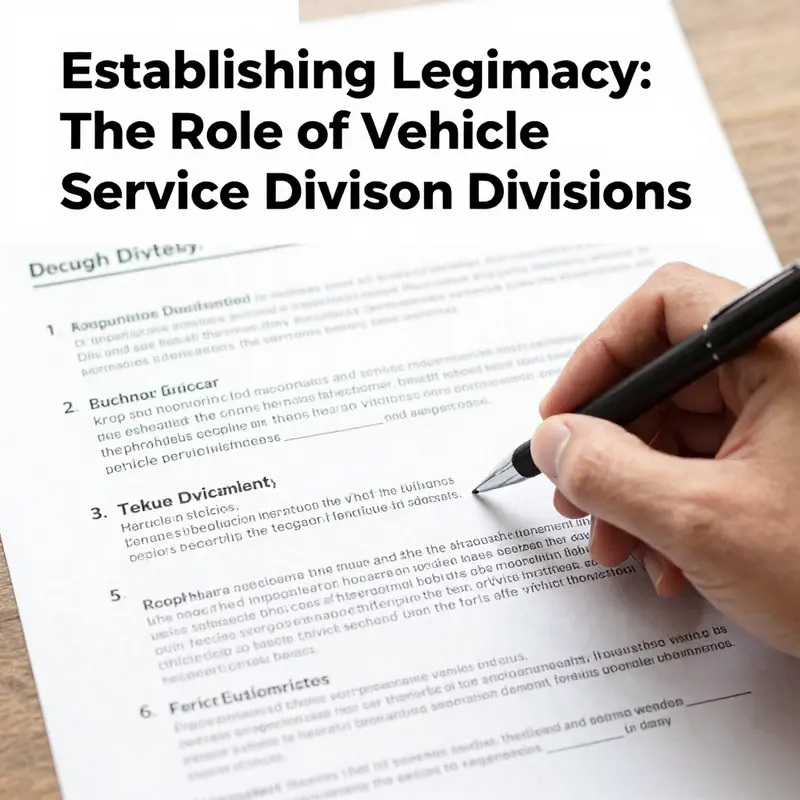 Automotive professionals collaborating to understand and establish the legitimacy of vehicle services divisions.