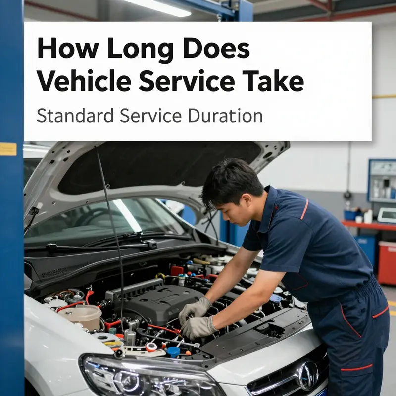 An overview of standard vehicle service durations at professional garages.