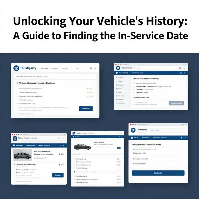 Detailed look at a vehicle registration certificate highlighting the in-service date.