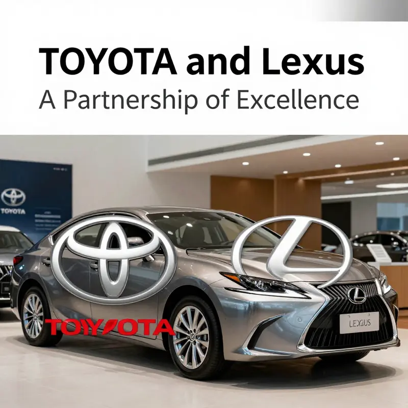 The logos of Toyota and Lexus together, highlighting their shared branding and service support.