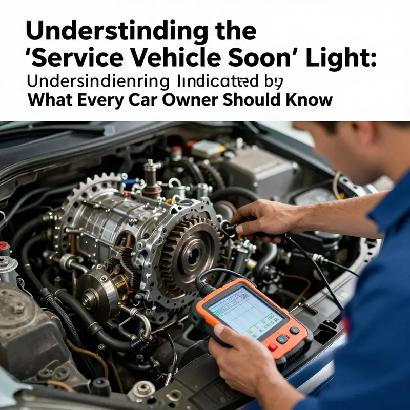 The illuminated ‘Service Vehicle Soon’ light on a car dashboard, indicating potential sensor malfunctions.