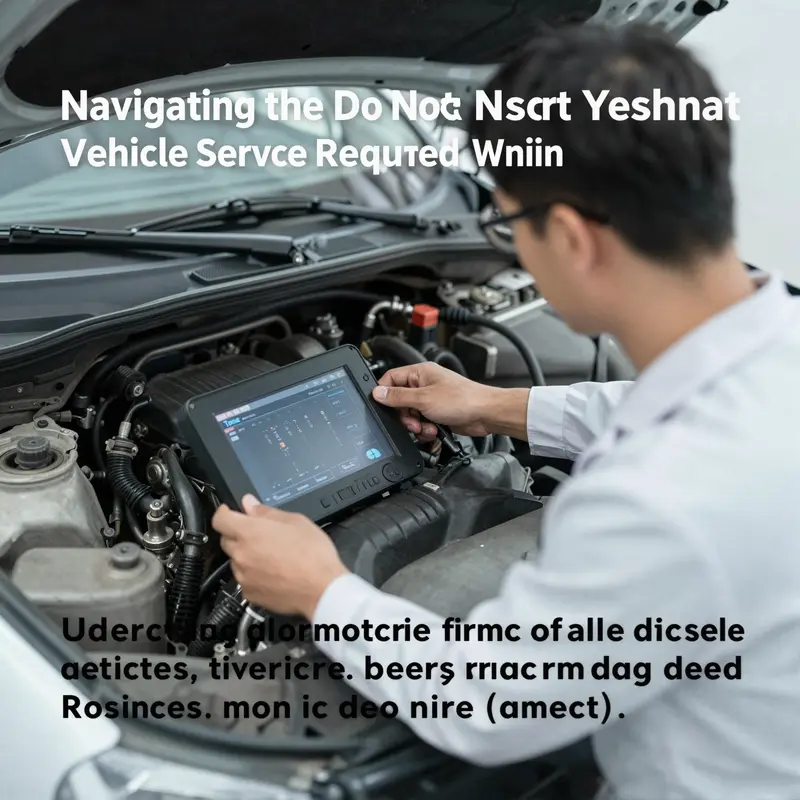 A worried driver observing vital alerts on their dashboard, representing the immediate actions required.