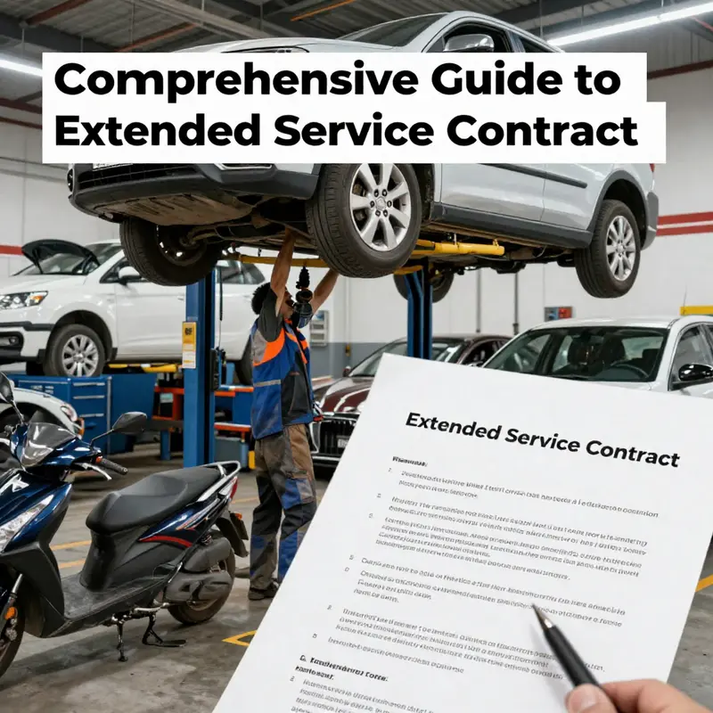 A typical vehicle repair shop where extended service contracts can be utilized for various automobile services.
