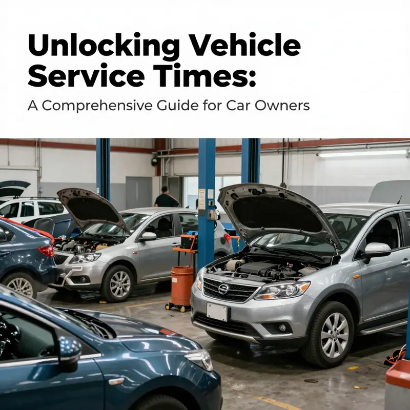 A diverse range of vehicles being serviced in a garage, illustrating vehicle maintenance activities.