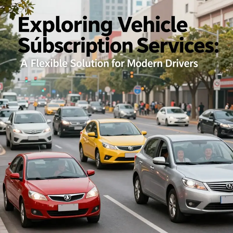 A colorful depiction of various vehicles associated with subscription services, showing diverse drivers in an urban landscape.