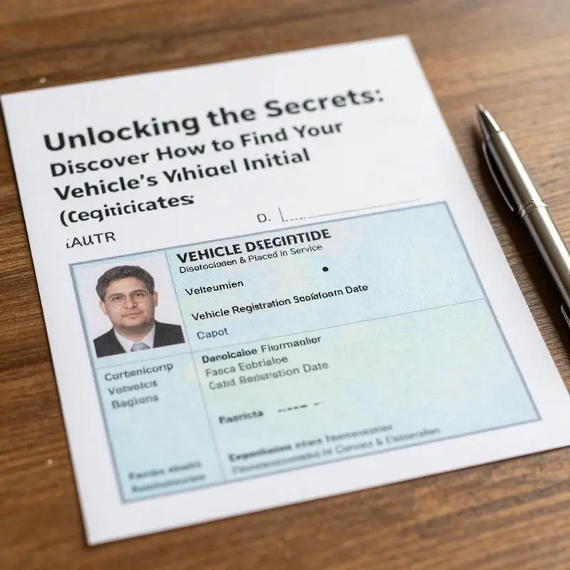 A vehicle registration certificate as a key document for identifying the first registration date.