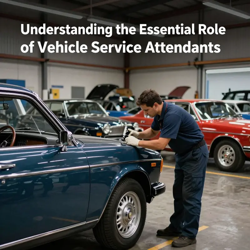 A Vehicle Service Attendant meticulously checks a car’s engine to ensure optimal performance.