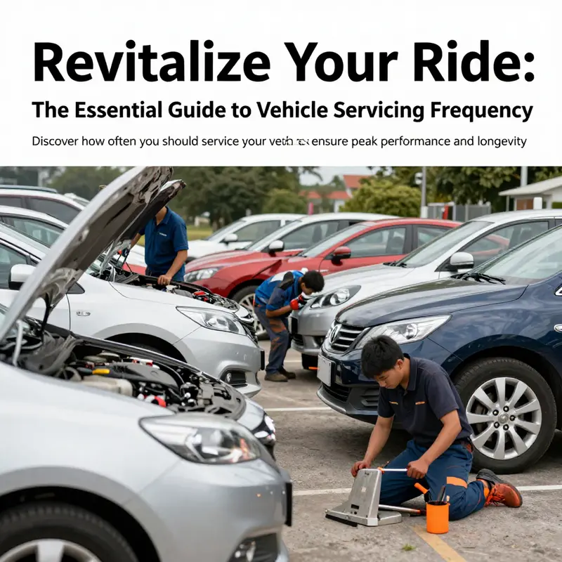 Mechanics working on a lineup of vehicles in a well-maintained garage.
