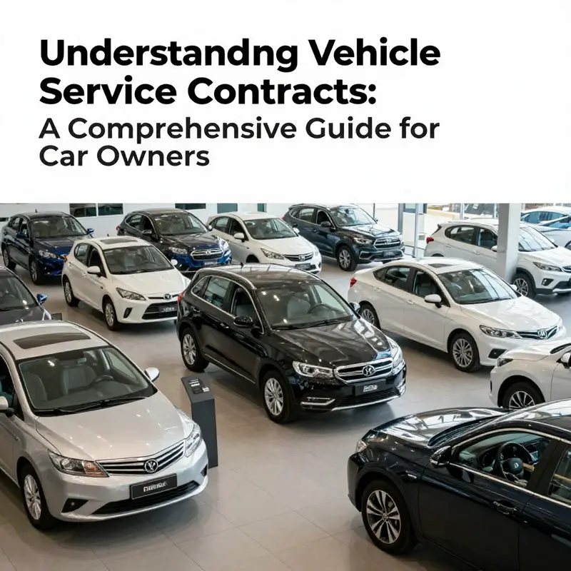 An array of vehicles in a dealership highlighting the variety and importance of vehicle service contracts.