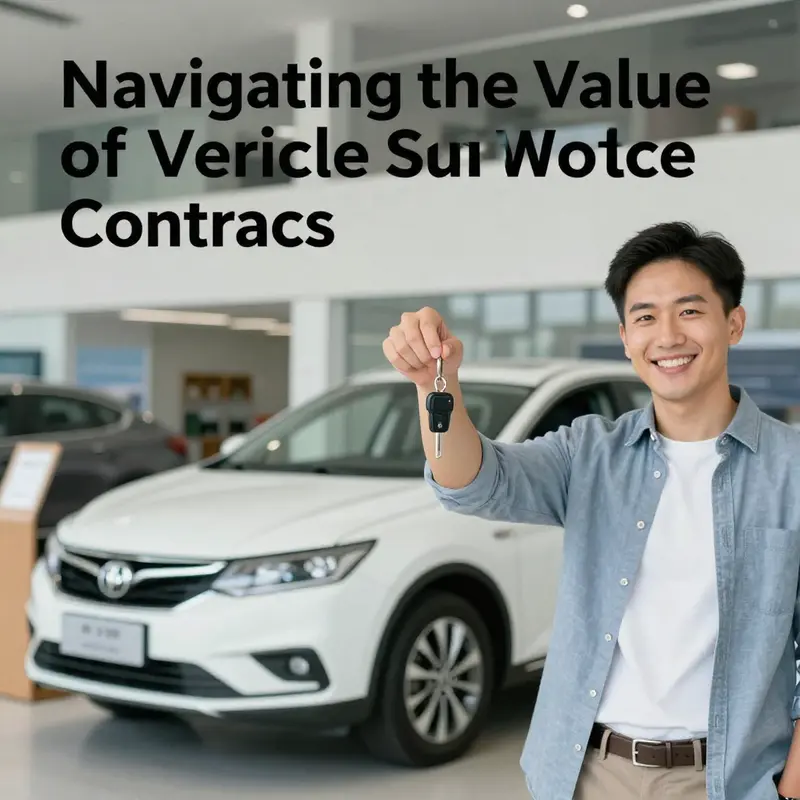 A happy vehicle owner symbolizes the peace of mind offered by a well-suited service contract.