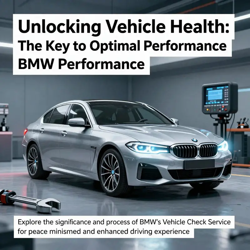 A BMW symbolizing performance and health, surrounded by maintenance tools.