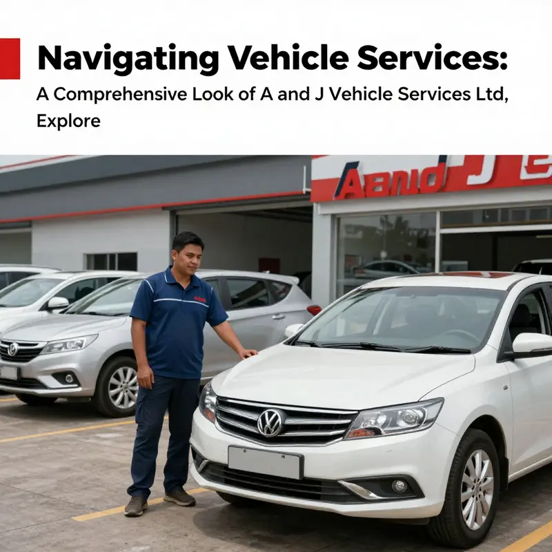 Cover image showcasing vehicles and customer service interactions at A and J Vehicle Services Ltd.
