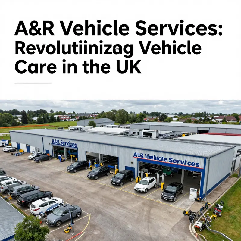 Wide shot of A&R Vehicle Services facility bustling with activity, showcasing their comprehensive service capabilities in vehicle repair.