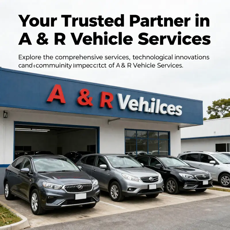 Exterior view of A & R Vehicle Services showing well-maintained vehicles and inviting environment.