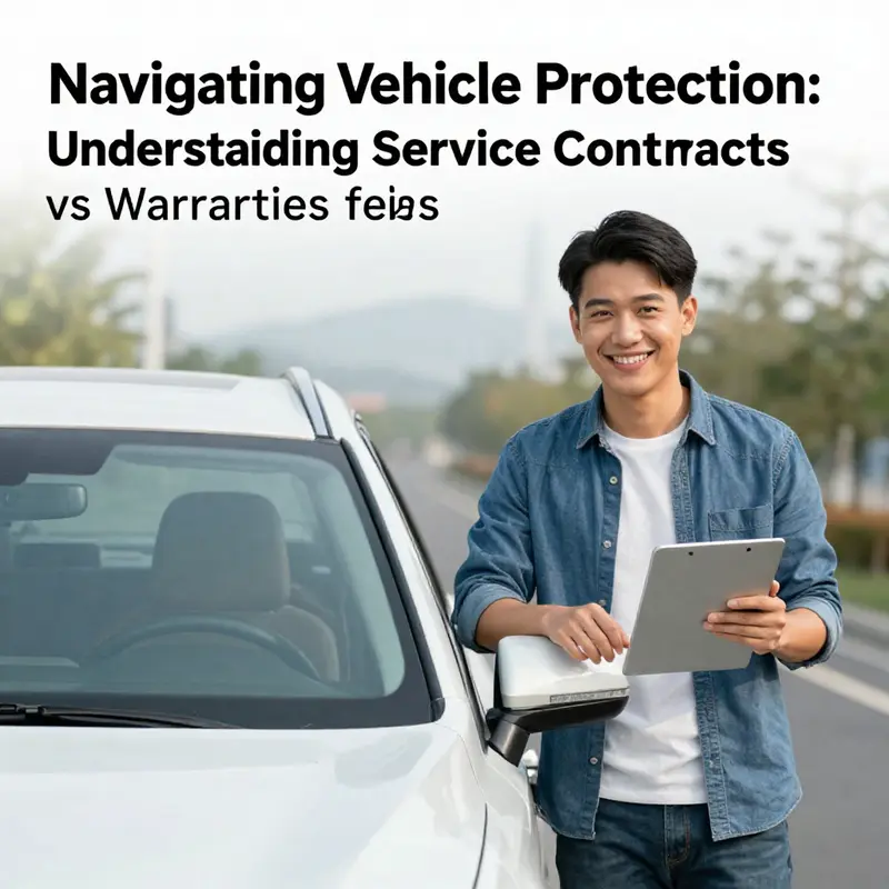 A car owner smiling next to their vehicle, representing the knowledge and peace of mind gained from understanding vehicle contracts.