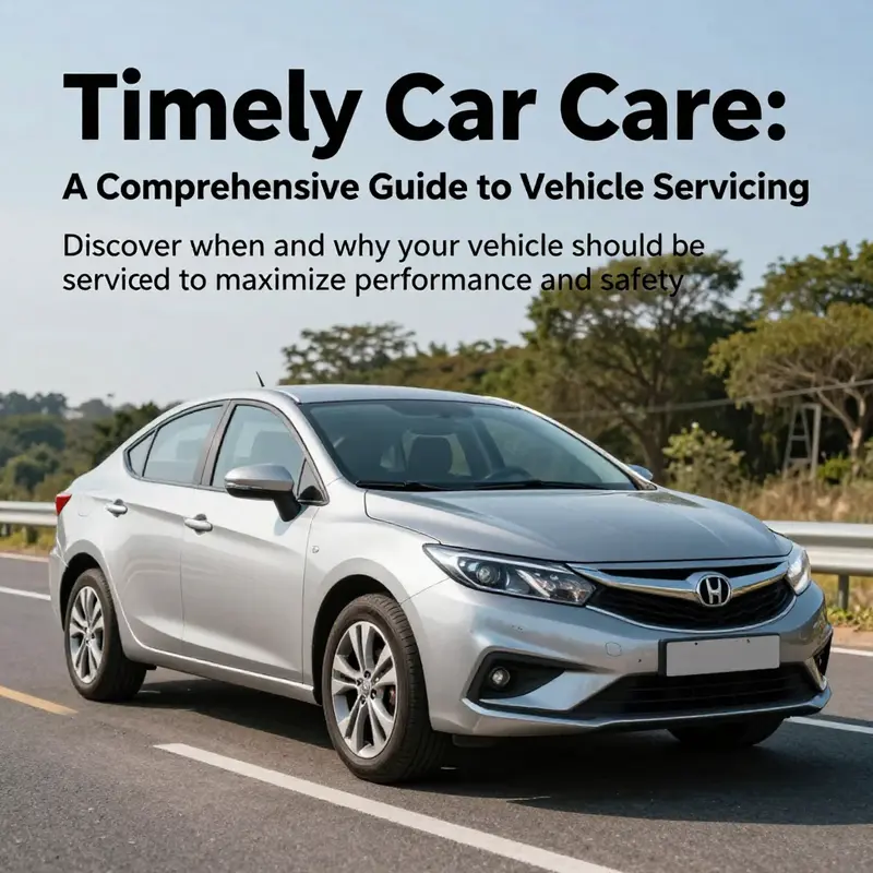 A well-maintained car parked on a scenic road, symbolizing the importance of regular vehicle servicing.