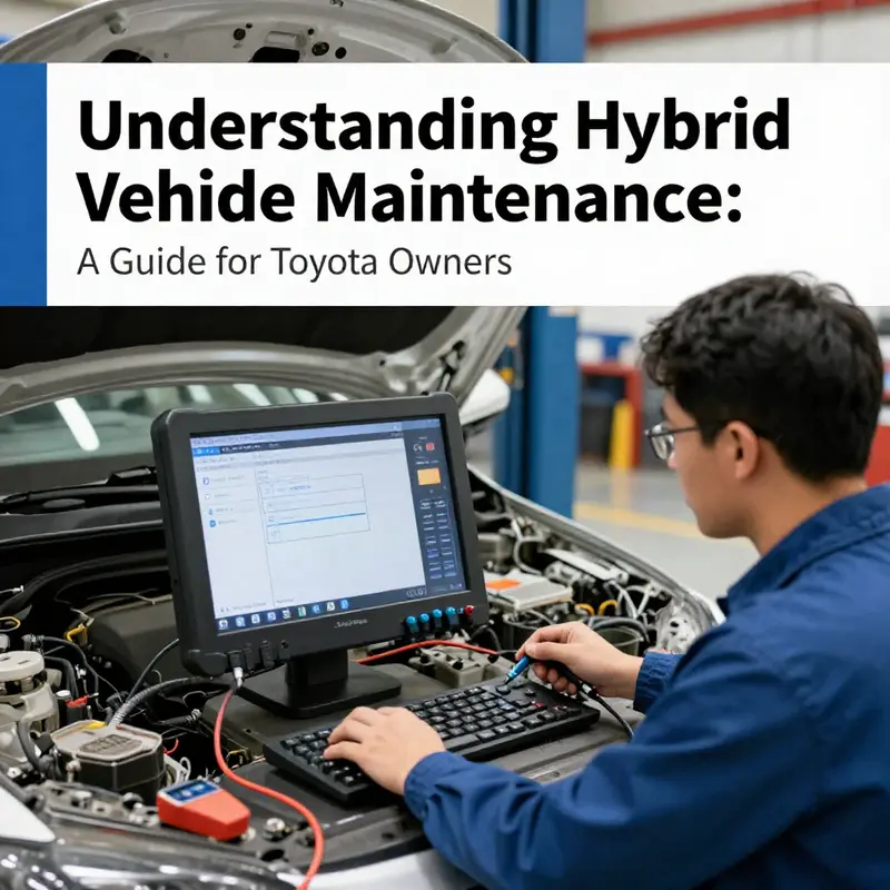 A technician receiving specialized training in servicing Toyota hybrid vehicles, highlighting the importance of proper certification.