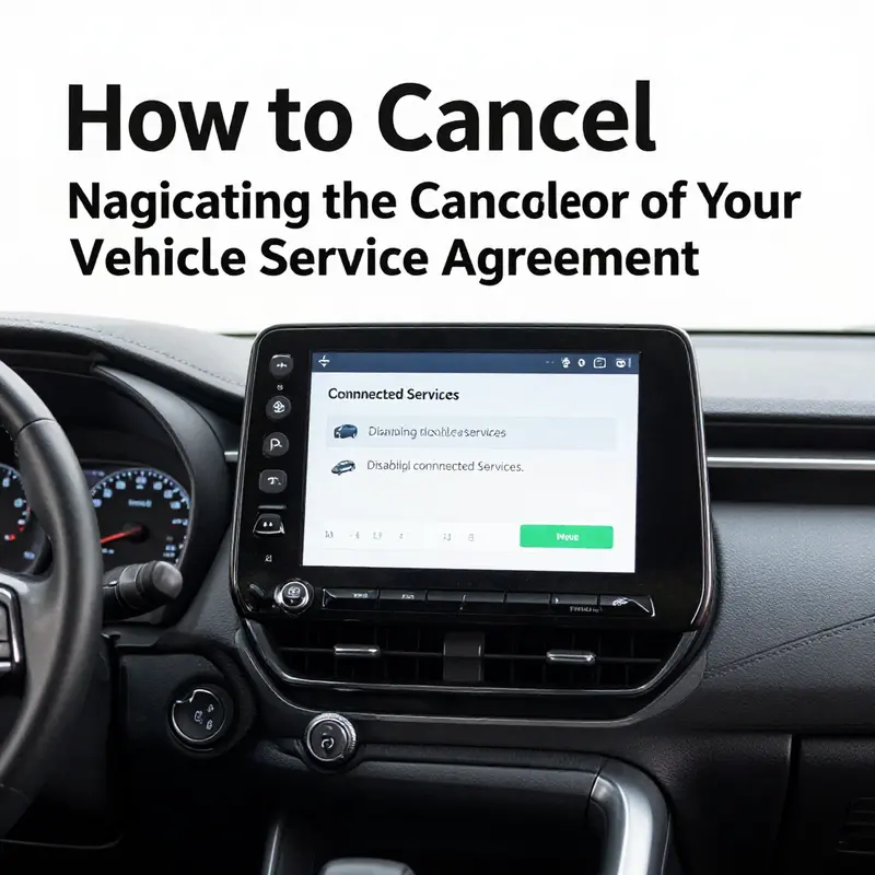 User interacting with the Toyota App to manage services and initiate cancellation.