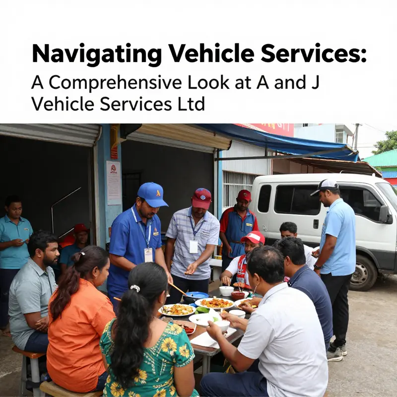 A comprehensive view of A and J Vehicle Services Ltd’s facility highlights customer service and operations.