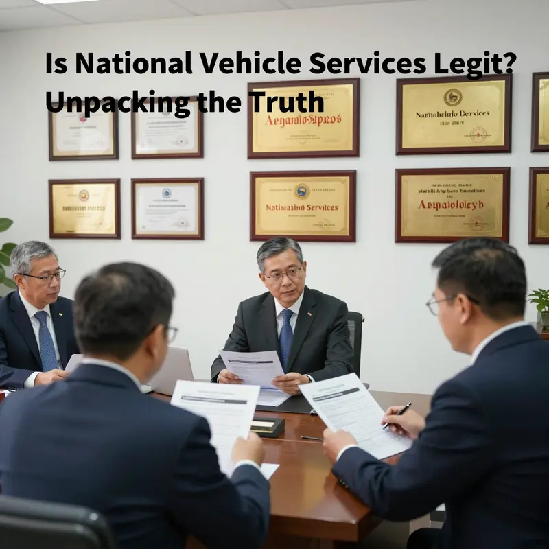 Industry professionals evaluating the credibility of National Vehicle Services in a professional setting.