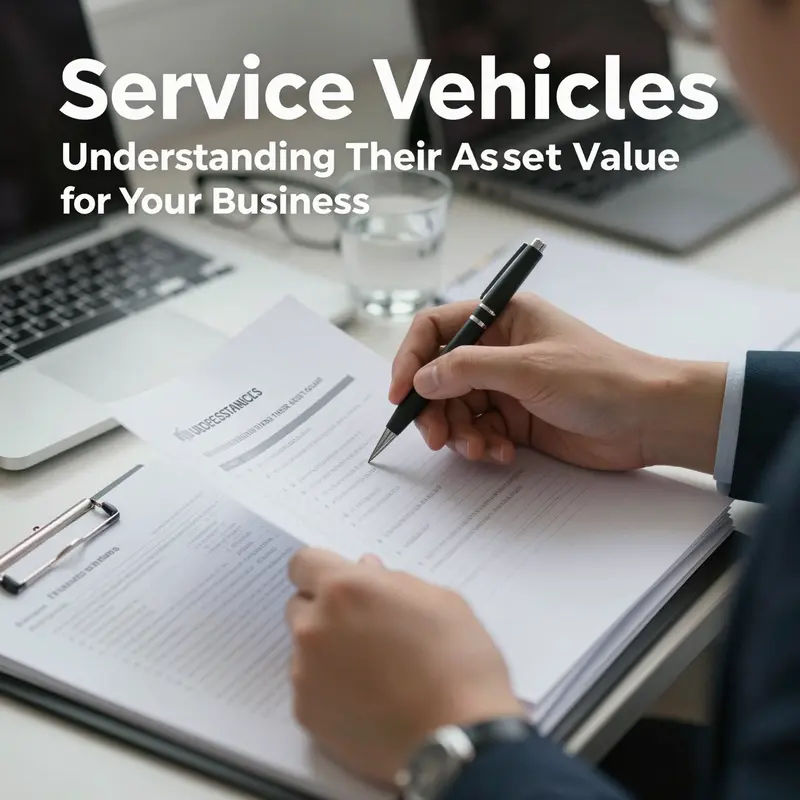 A fleet of service vehicles ready for business operations.