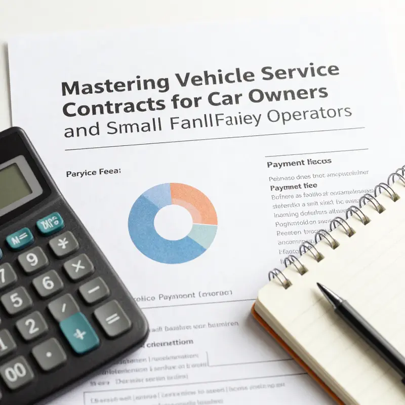 A snapshot of a vehicle service contract detailing key components essential for understanding service agreements.