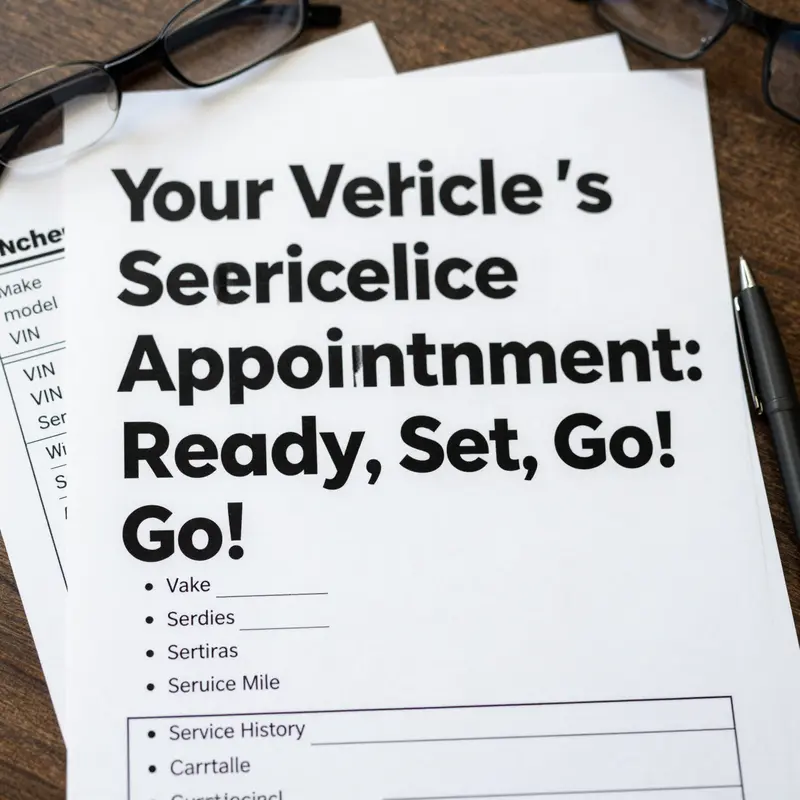 Essential vehicle information is vital for a successful service appointment.