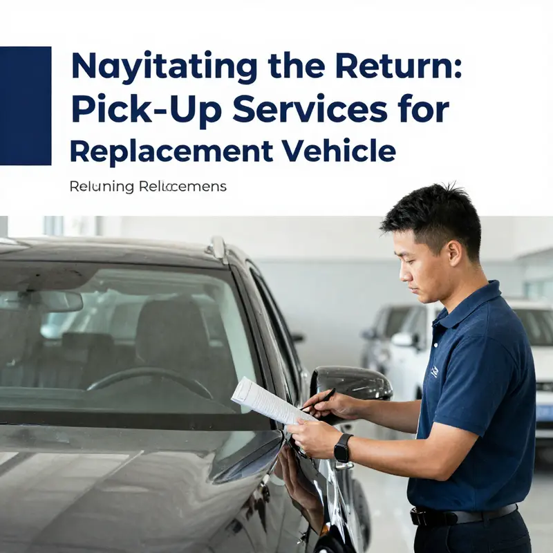 A rental car representative collecting a vehicle—a glimpse of convenient pick-up services offered to clients.