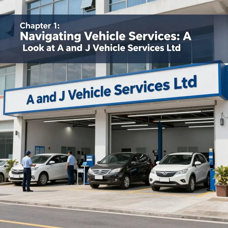 A comprehensive view of A and J Vehicle Services Ltd’s facility highlights customer service and operations.