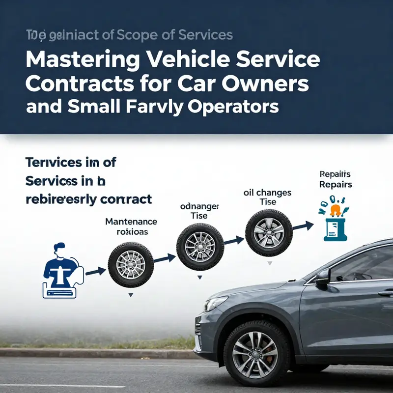 A snapshot of a vehicle service contract detailing key components essential for understanding service agreements.