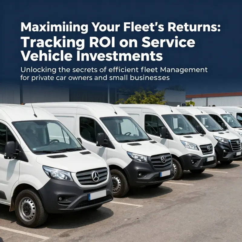 A fleet of well-maintained service vehicles, emphasizing the importance of ROI tracking.