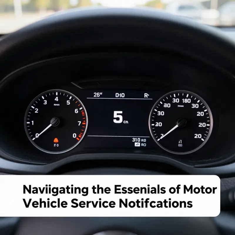 A dashboard alert showcasing a service notification which reminds drivers of upcoming maintenance needs.