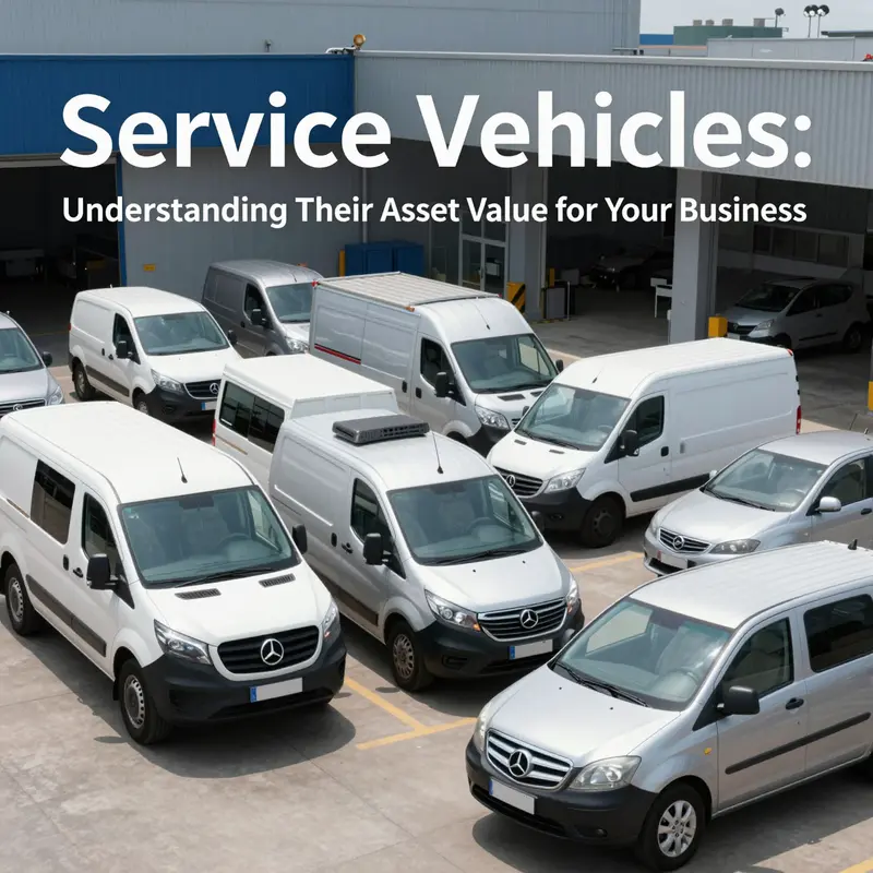 A fleet of service vehicles ready for business operations.