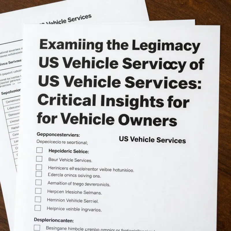 Overview of US Vehicle Services and its positioning in the vehicle landscape.